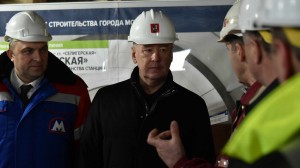 23 ноября 2015 Мэр Москвы Сергей Собянин осмотрел строящуюся станцию метро "Фонвизинская"