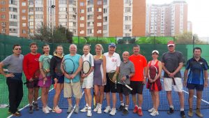 Парный турнир по большому теннису провели на кортах района в честь Дня города. Фото предоставил «Теннисный клуб "Таганский"»