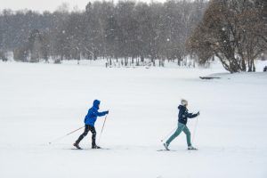 Сотрудники досугового центра «Мастер» пригласили горожан на лыжную прогулку. Фото: Пелагия Замятина, «Вечерняя Москва»